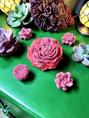 Hand crafted, Wicked Worthy Wax, Blushing Bouquet soap set